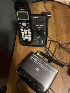 VTech DECT 6.0 Cordless Phone Base with Handset - Black